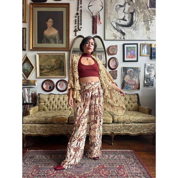 UO Burgundy Ribbed Knit Retro Crop Top Size Small - Picture 13 of 13